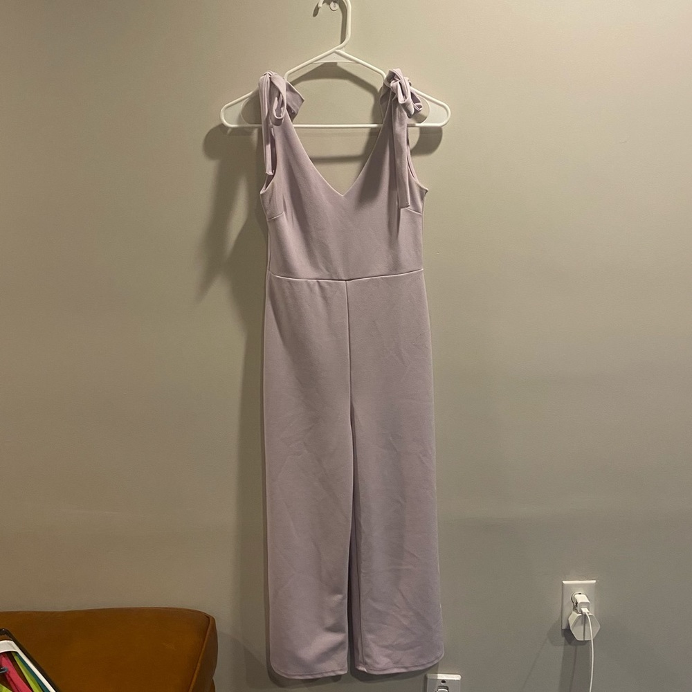 Blue Blush Purple V-Neck Jumpsuit